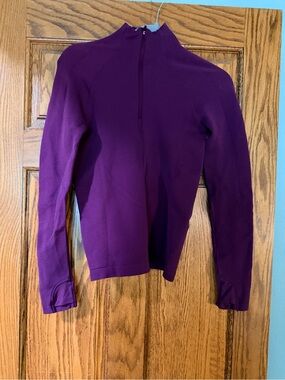 Athleta Quarter-Zip Long Sleeve Pullover in Deep Purple